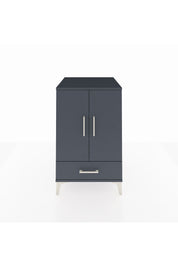 Kronos Komodin 3 Raflı Tek Çekmeceli 2 Kapaklı 60x59x96 Antrasit-Antrasit