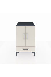 Kronos Komodin 3 Raflı Tek Çekmeceli 2 Kapaklı 60x59x96 Antrasit-Aytaşı