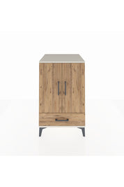 Kronos Komodin 3 Raflı Tek Çekmeceli 2 Kapaklı 60x59x96 Aytaşı-Çam