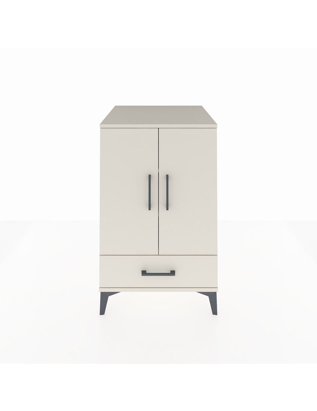 Kronos Komodin 3 Raflı Tek Çekmeceli 2 Kapaklı 60x59x96 Aytaşı-Aytaşı