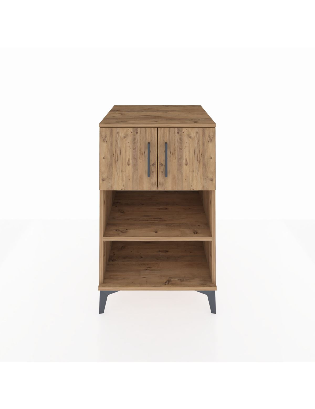 Kronos Komodin 2 Raflı 2 Kapaklı 60x59x96 Çam-Çam