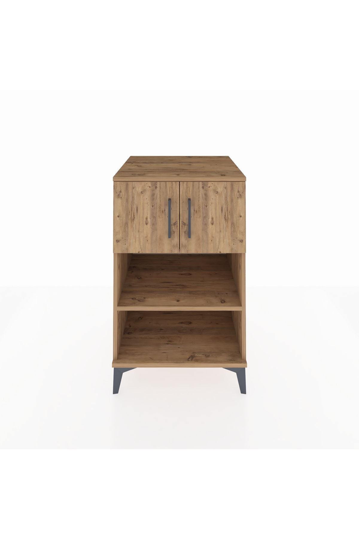 Kronos Komodin 2 Raflı 2 Kapaklı 60x59x96 Çam-Çam