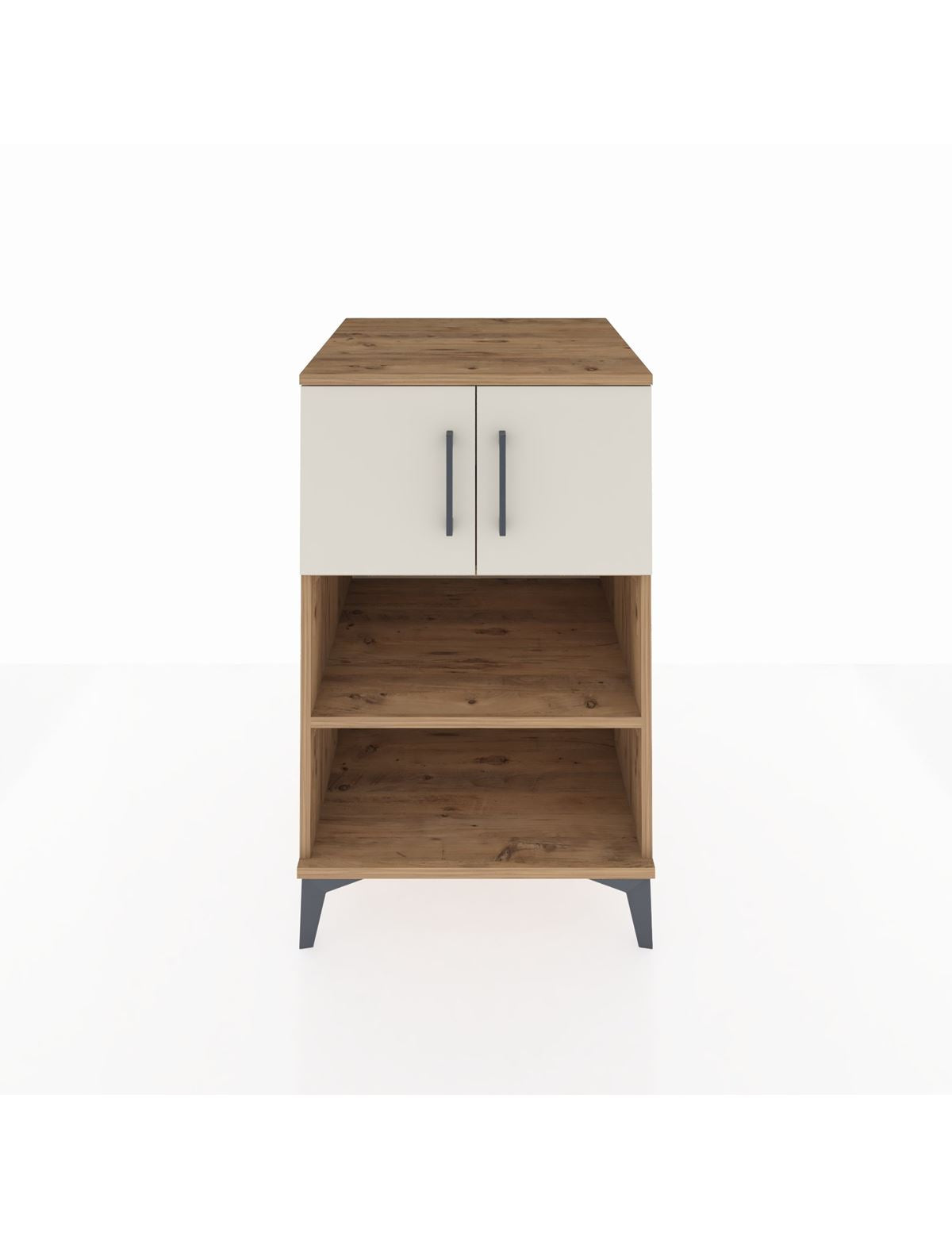 Kronos Komodin 2 Raflı 2 Kapaklı 60x59x96 Çam-Aytaşı