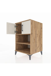 Kronos Komodin 2 Raflı 2 Kapaklı 60x59x96 Çam-Aytaşı