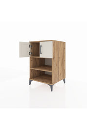 Kronos Komodin 2 Raflı 2 Kapaklı 60x59x96 Çam-Aytaşı