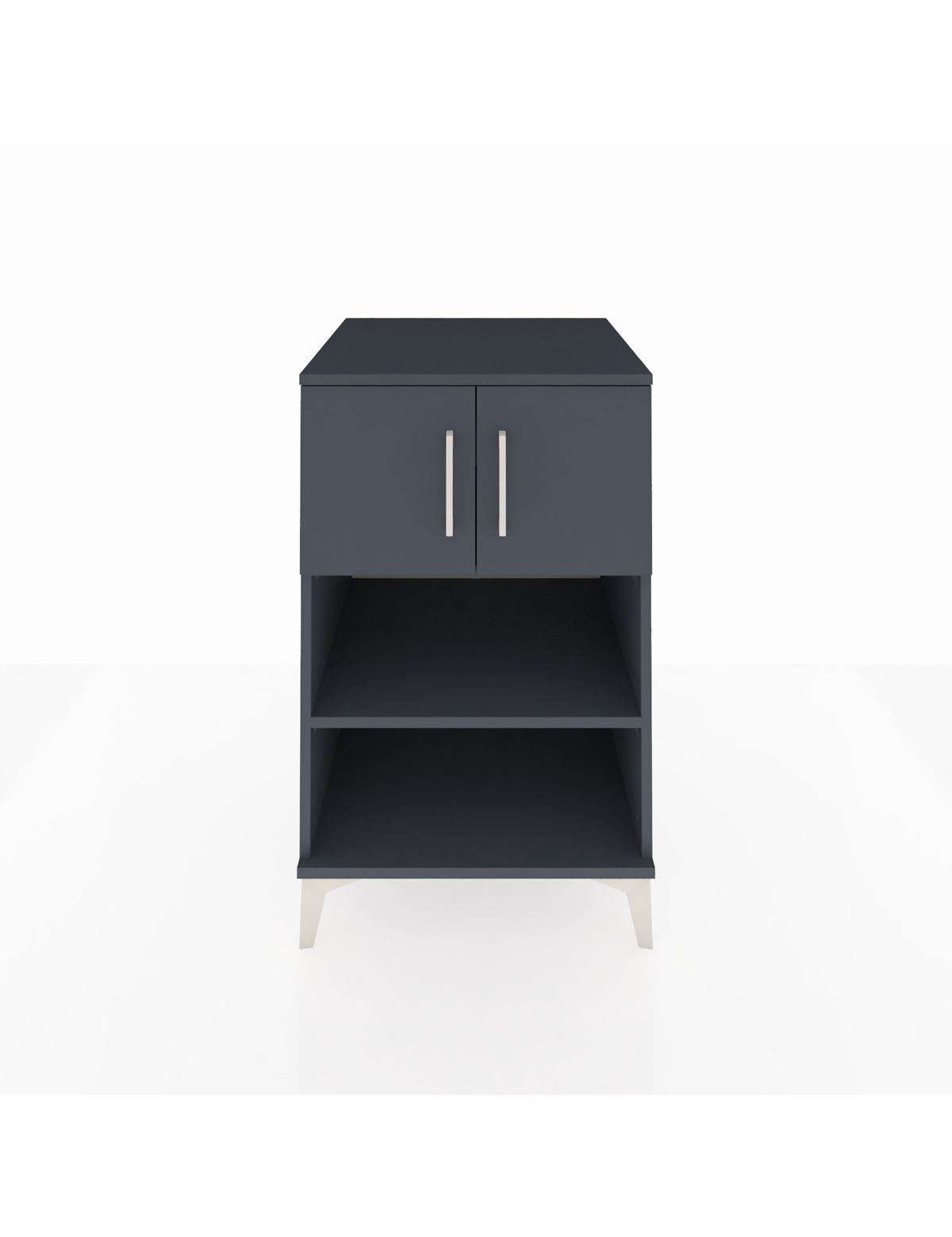 Kronos Komodin 2 Raflı 2 Kapaklı 60x59x96 Antrasit-Antrasit