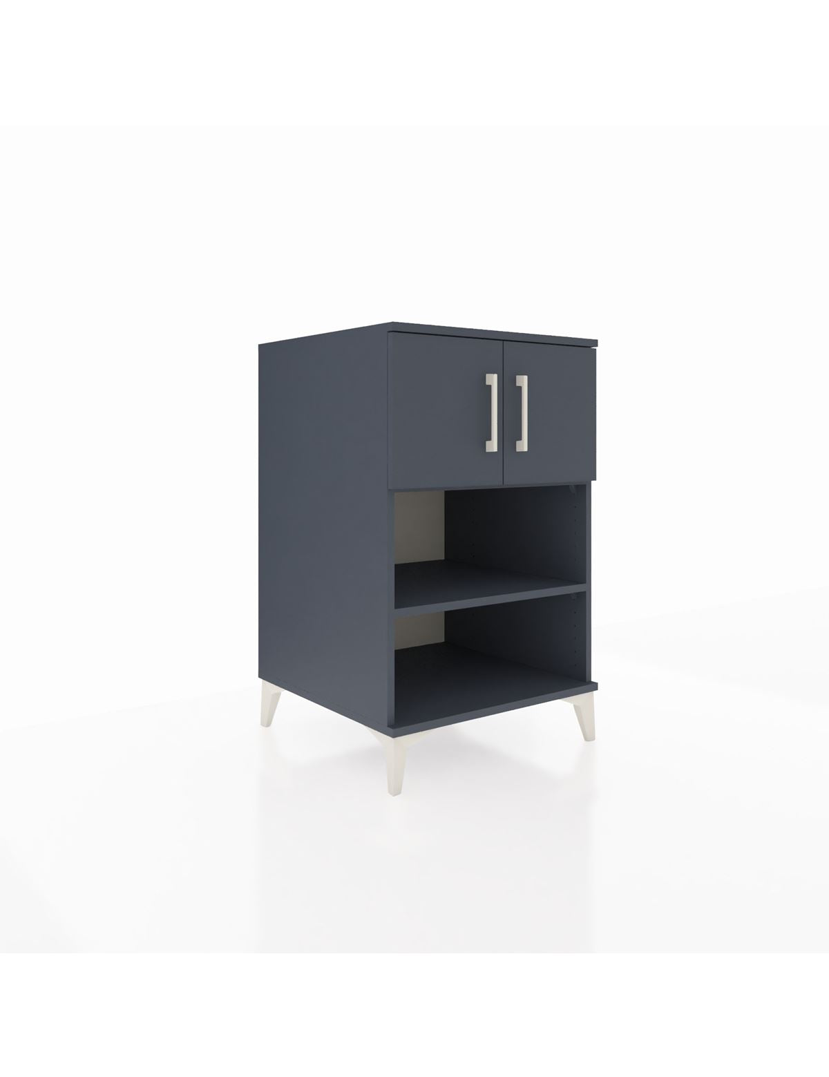 Kronos Komodin 2 Raflı 2 Kapaklı 60x59x96 Antrasit-Antrasit