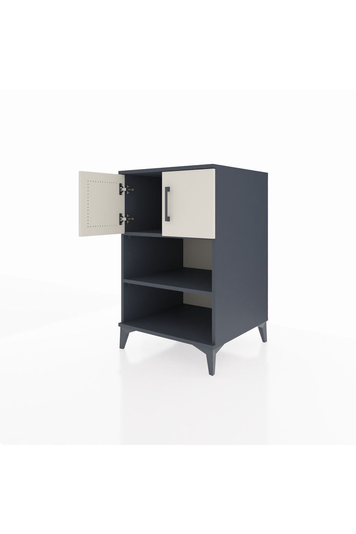 Kronos Komodin 2 Raflı 2 Kapaklı 60x59x96 Antrasit-Aytaşı