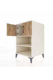 Kronos Komodin 2 Raflı 2 Kapaklı 60x59x96 Aytaşı-Çam