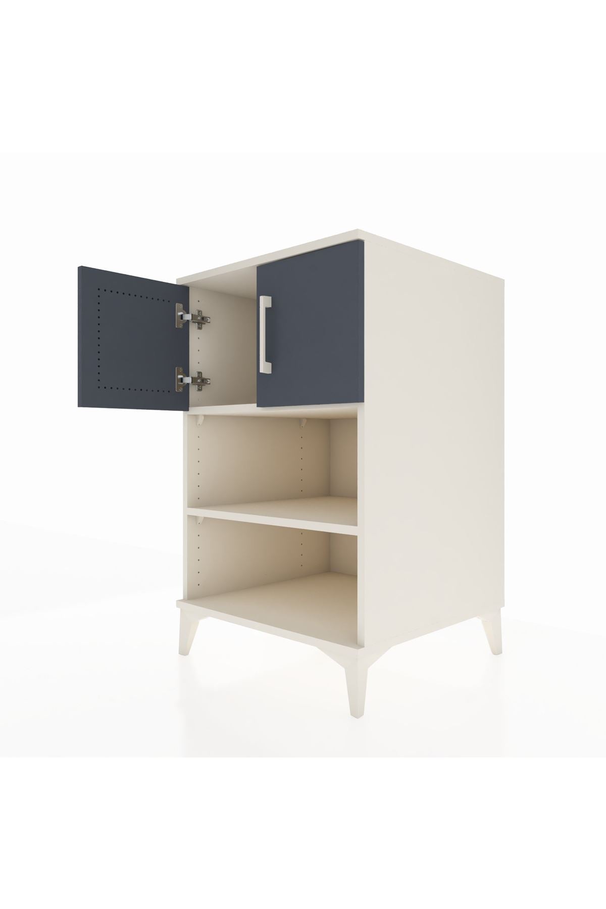 Kronos Komodin 2 Raflı 2 Kapaklı 60x59x96 Aytaşı-Antrasit