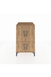 Kronos Komodin 2 Raflı 4 Kapaklı 60x59x96 Çam-Çam