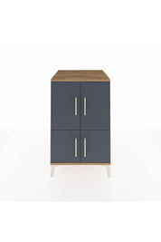 Kronos Komodin 2 Raflı 4 Kapaklı 60x59x96 Çam-Antrasit