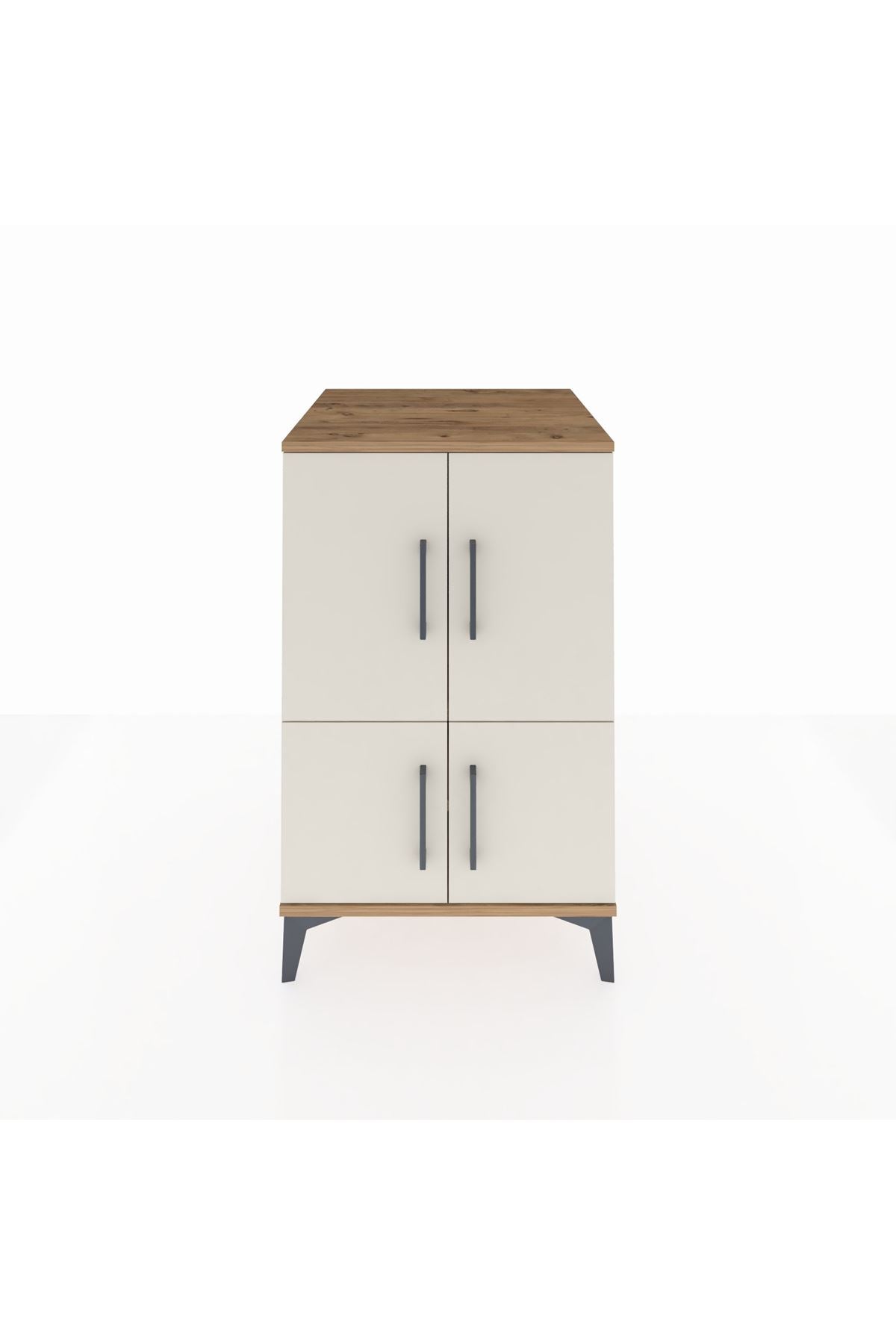 Kronos Komodin 2 Raflı 4 Kapaklı 60x59x96 Çam-Aytaşı