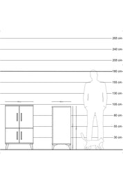 Kronos Komodin 2 Raflı 4 Kapaklı 60x59x96 Çam-Aytaşı