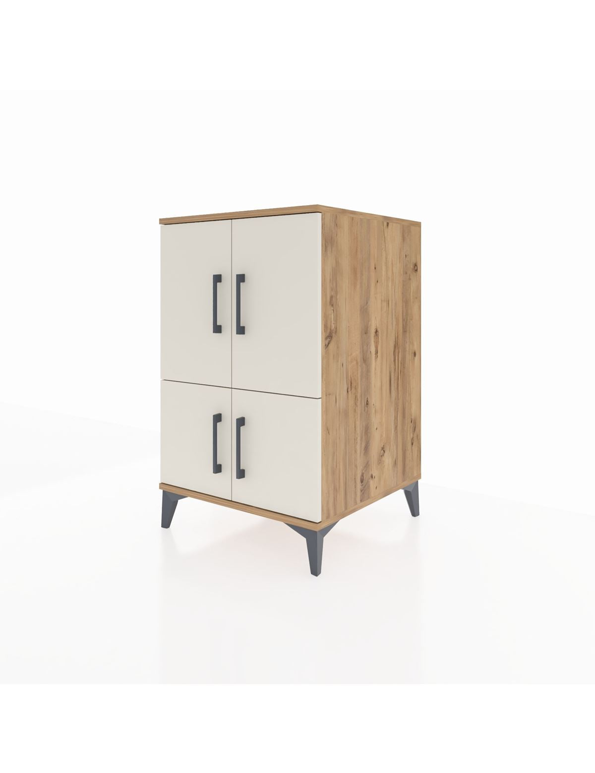 Kronos Komodin 2 Raflı 4 Kapaklı 60x59x96 - S80M039V7C