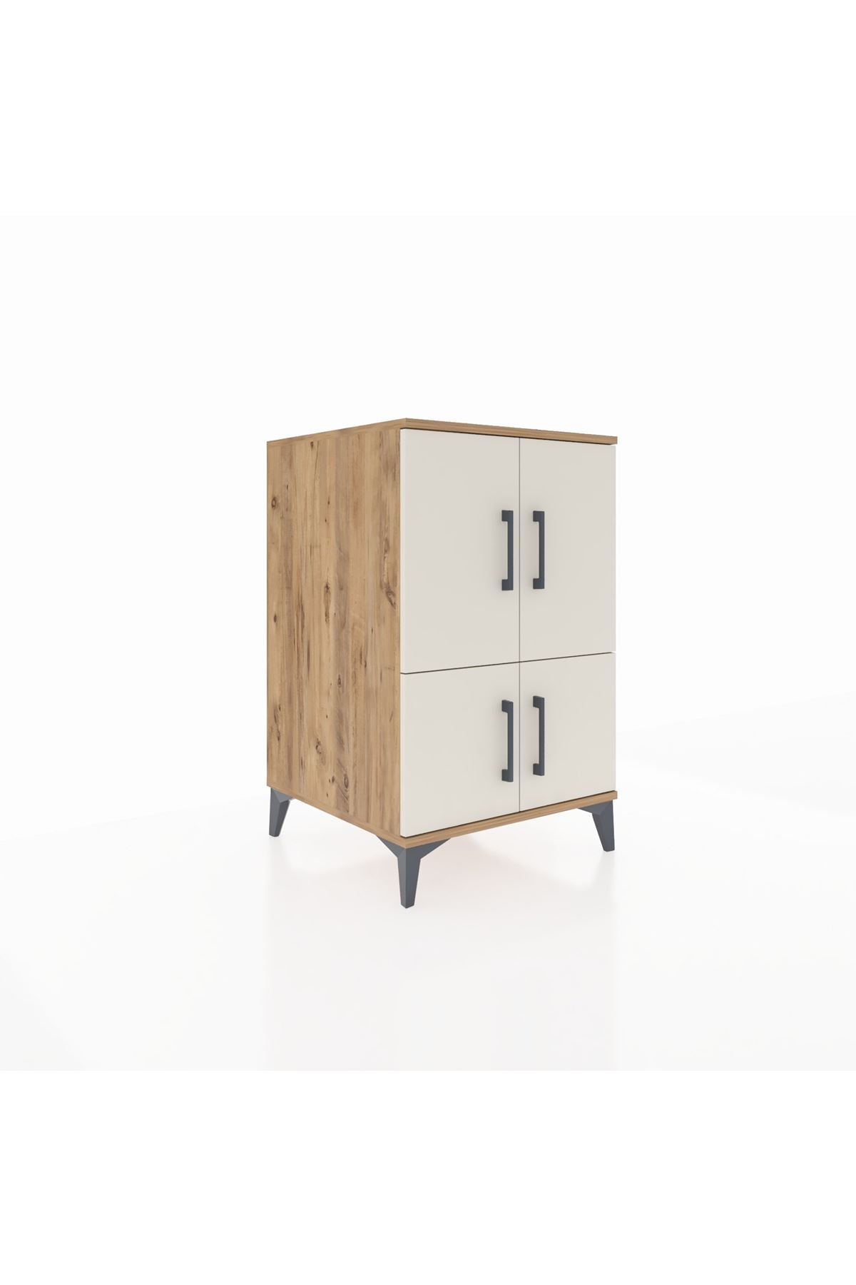 Kronos Komodin 2 Raflı 4 Kapaklı 60x59x96 Çam-Aytaşı