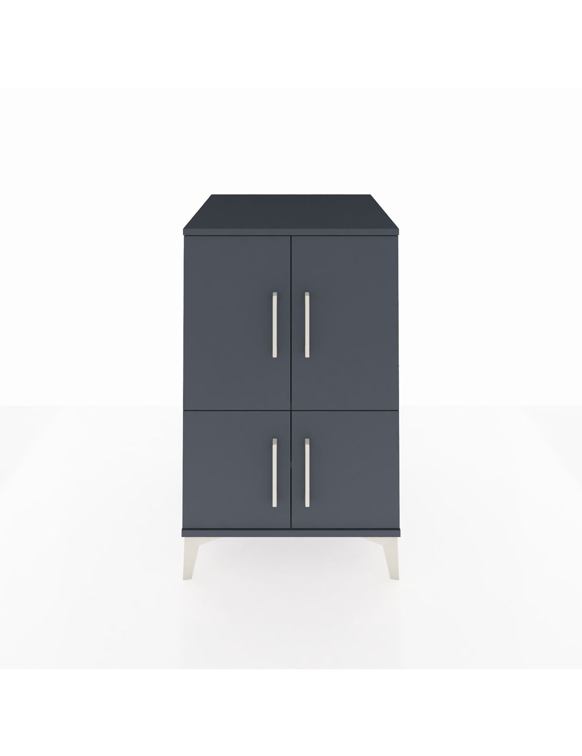 Kronos Komodin 2 Raflı 4 Kapaklı 60x59x96 Antrasit-Antrasit