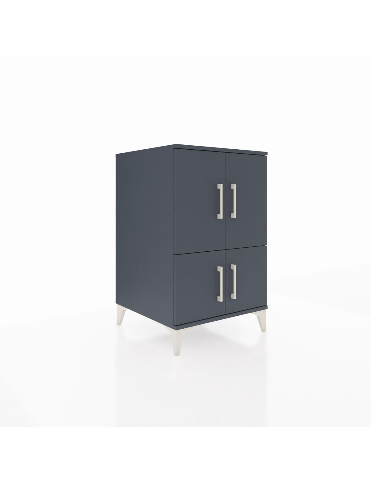 Kronos Komodin 2 Raflı 4 Kapaklı 60x59x96 Antrasit-Antrasit