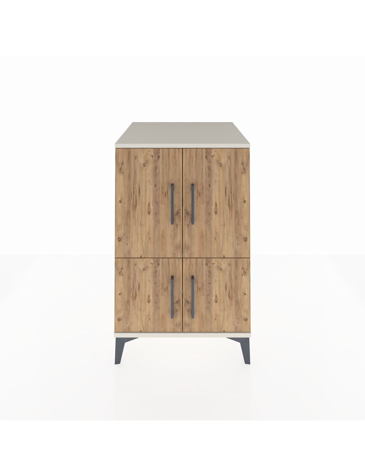 Kronos Komodin 2 Raflı 4 Kapaklı 60x59x96 Aytaşı-Çam