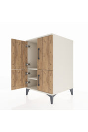 Kronos Komodin 2 Raflı 4 Kapaklı 60x59x96 Aytaşı-Çam