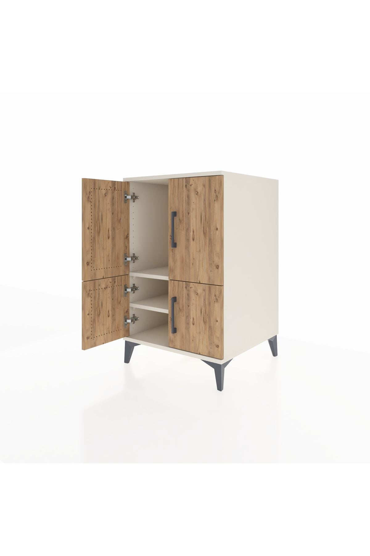 Kronos Komodin 2 Raflı 4 Kapaklı 60x59x96 Aytaşı-Çam