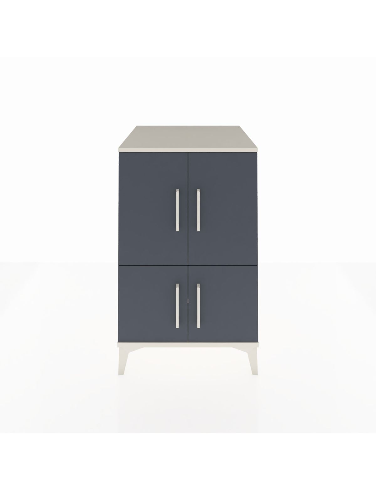 Kronos Komodin 2 Raflı 4 Kapaklı 60x59x96 Aytaşı-Antrasit