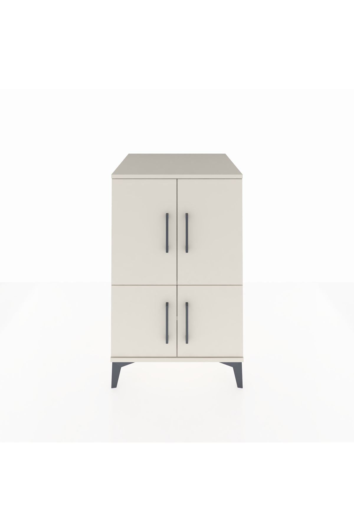 Kronos Komodin 2 Raflı 4 Kapaklı 60x59x96 Aytaşı-Aytaşı