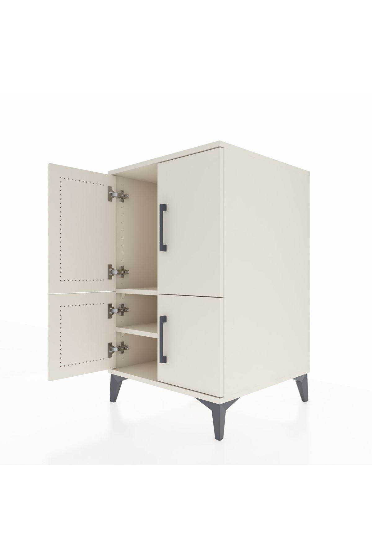 Kronos Komodin 2 Raflı 4 Kapaklı 60x59x96 Aytaşı-Aytaşı