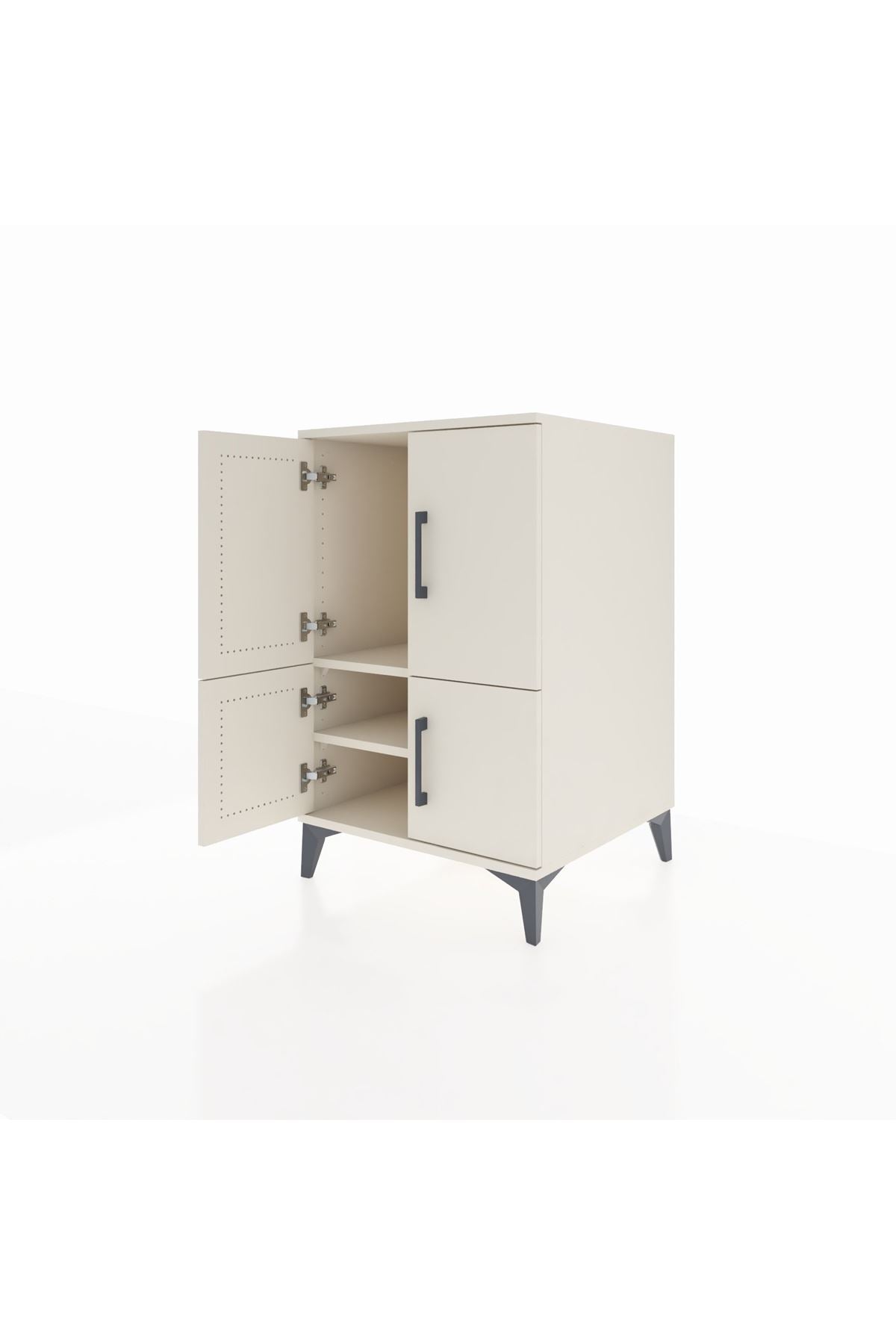 Kronos Komodin 2 Raflı 4 Kapaklı 60x59x96 Aytaşı-Aytaşı