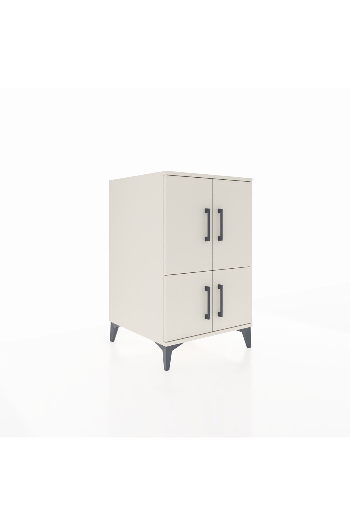 Kronos Komodin 2 Raflı 4 Kapaklı 60x59x96 Aytaşı-Aytaşı