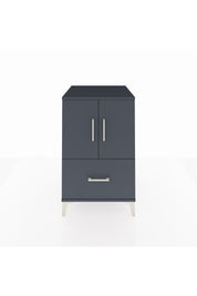 Kronos Komodin 2 Raflı Tek Çekmeceli 2 Kapaklı 60x59x96 Antrasit-Antrasit