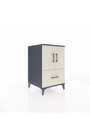 Kronos Komodin 2 Raflı Tek Çekmeceli 2 Kapaklı 60x59x96 Antrasit-Aytaşı