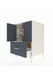 Kronos Komodin 2 Raflı Tek Çekmeceli 2 Kapaklı 60x59x96 Aytaşı-Antrasit