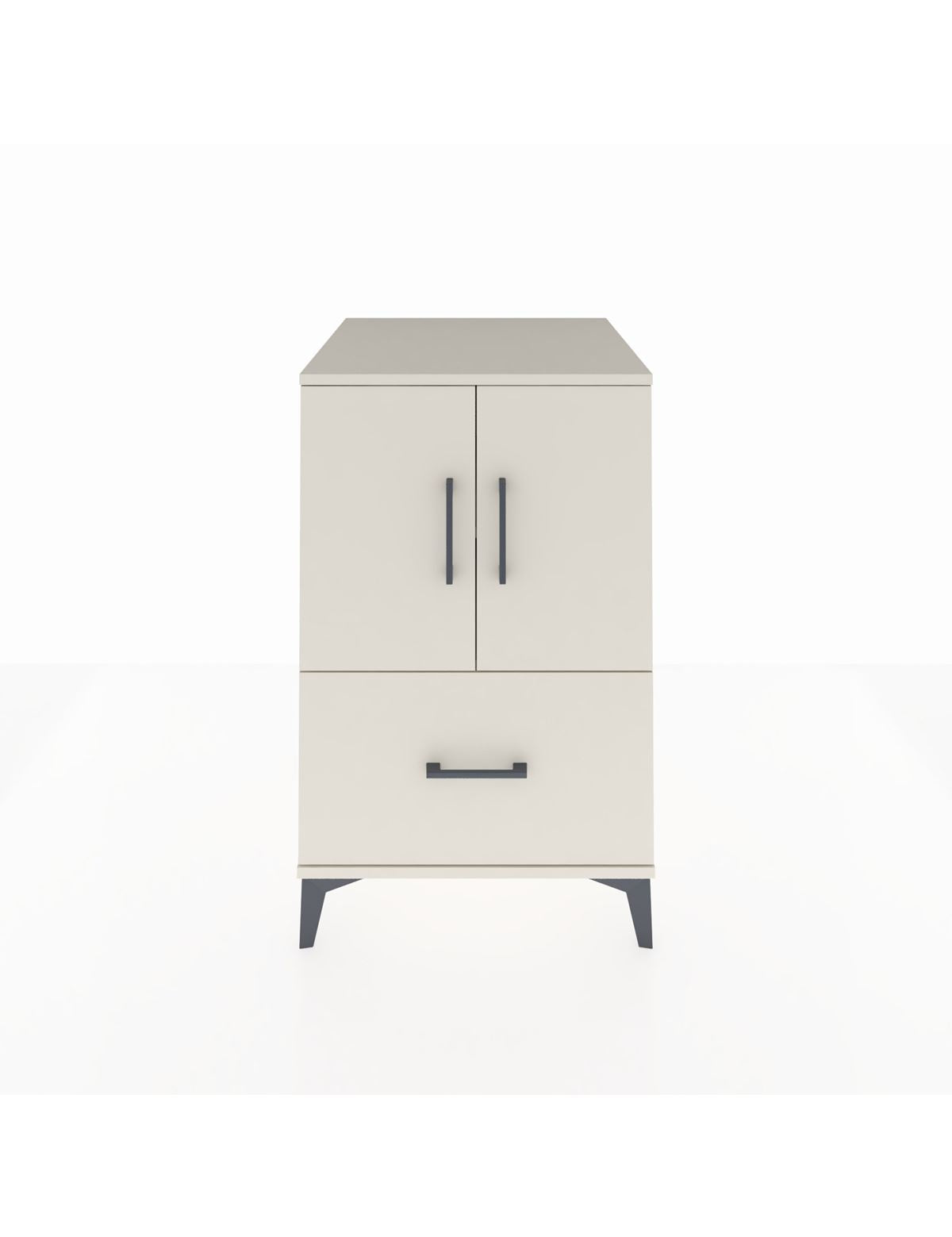 Kronos Komodin 2 Raflı Tek Çekmeceli 2 Kapaklı 60x59x96 Aytaşı-Aytaşı