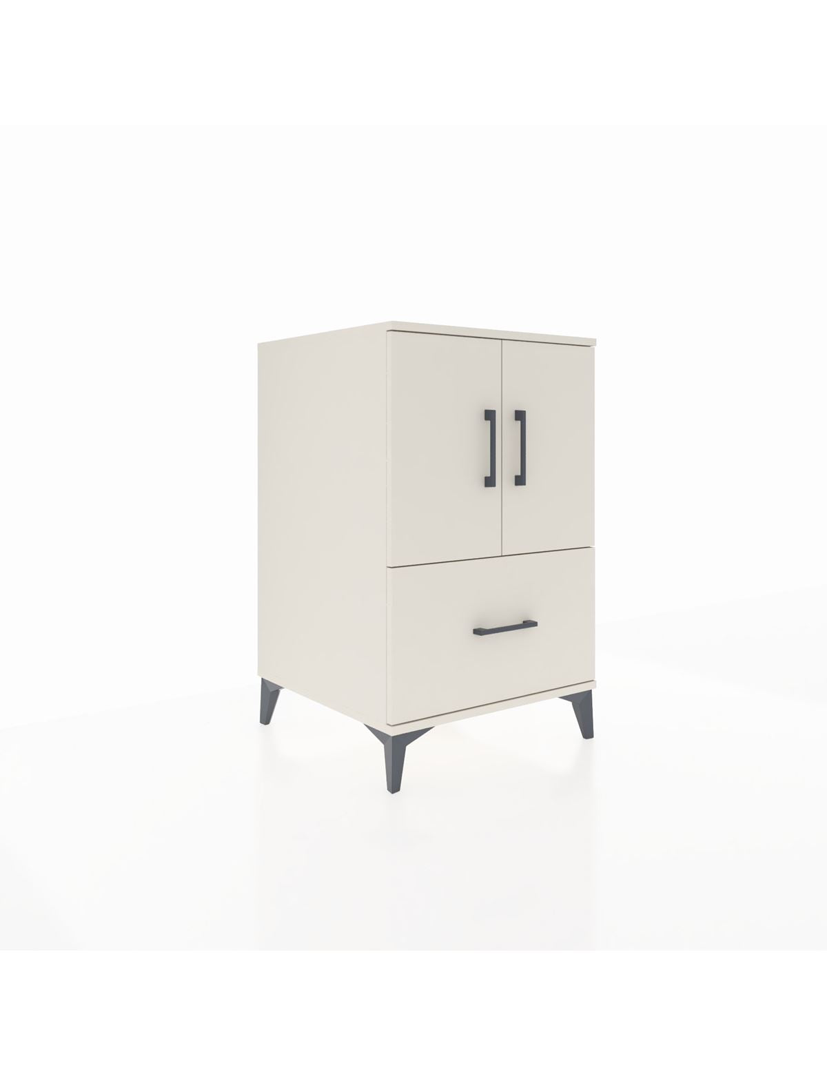 Kronos Komodin 2 Raflı Tek Çekmeceli 2 Kapaklı 60x59x96 Aytaşı-Aytaşı