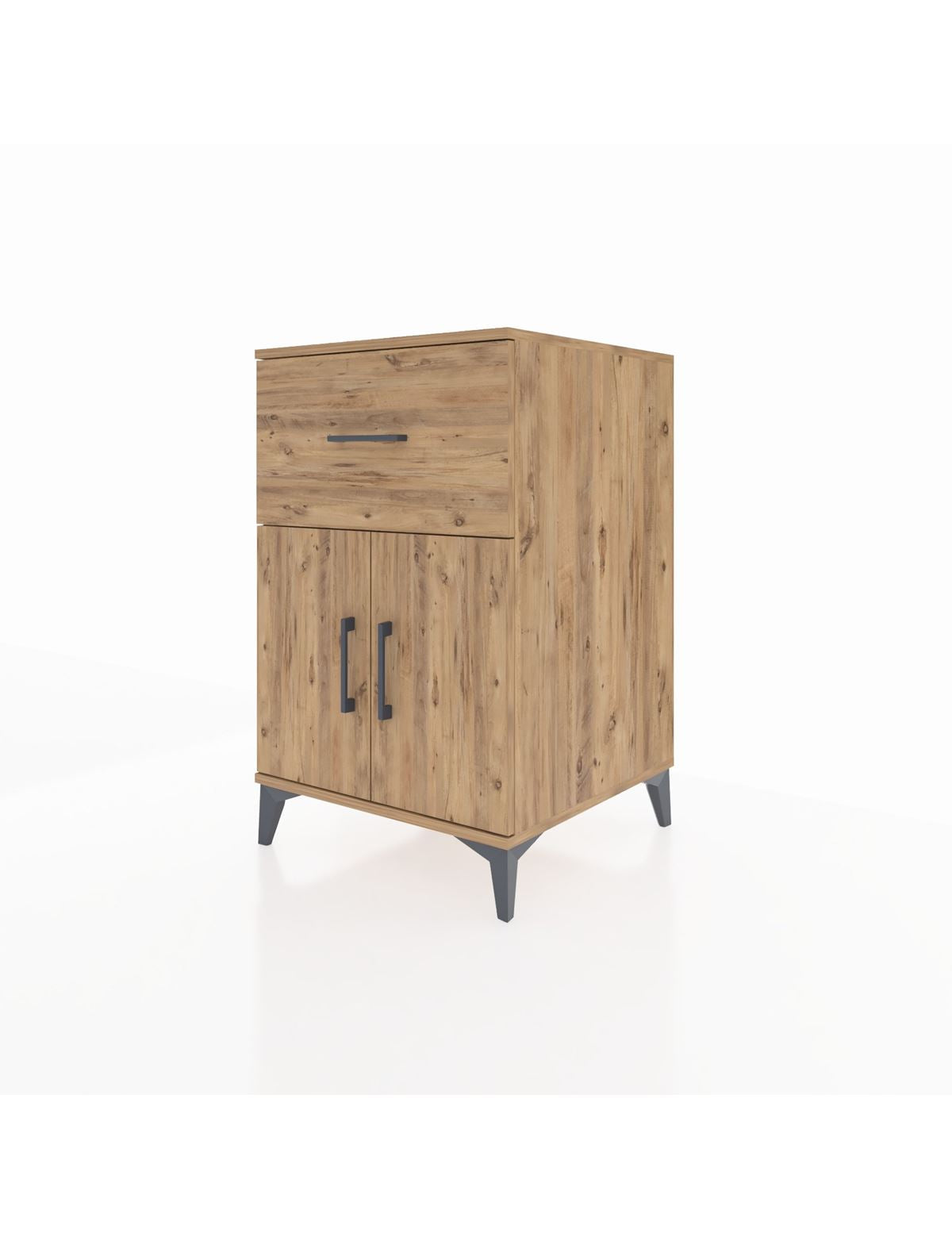 Kronos Komodin Tek Raflı Tek Çekmeceli 2 Kapaklı 60x59x96 - S80M037V9C