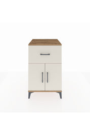 Kronos Komodin Tek Raflı Tek Çekmeceli 2 Kapaklı 60x59x96 Çam-Aytaşı