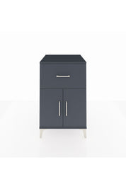Kronos Komodin Tek Raflı Tek Çekmeceli 2 Kapaklı 60x59x96 Antrasit-Antrasit