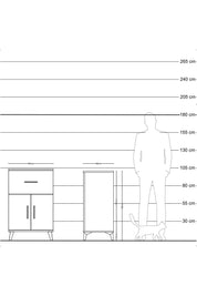 Kronos Komodin Tek Raflı Tek Çekmeceli 2 Kapaklı 60x59x96 Antrasit-Aytaşı