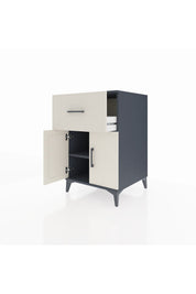 Kronos Komodin Tek Raflı Tek Çekmeceli 2 Kapaklı 60x59x96 Antrasit-Aytaşı