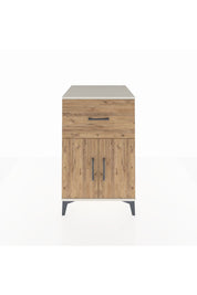 Kronos Komodin Tek Raflı Tek Çekmeceli 2 Kapaklı 60x59x96 Aytaşı-Çam