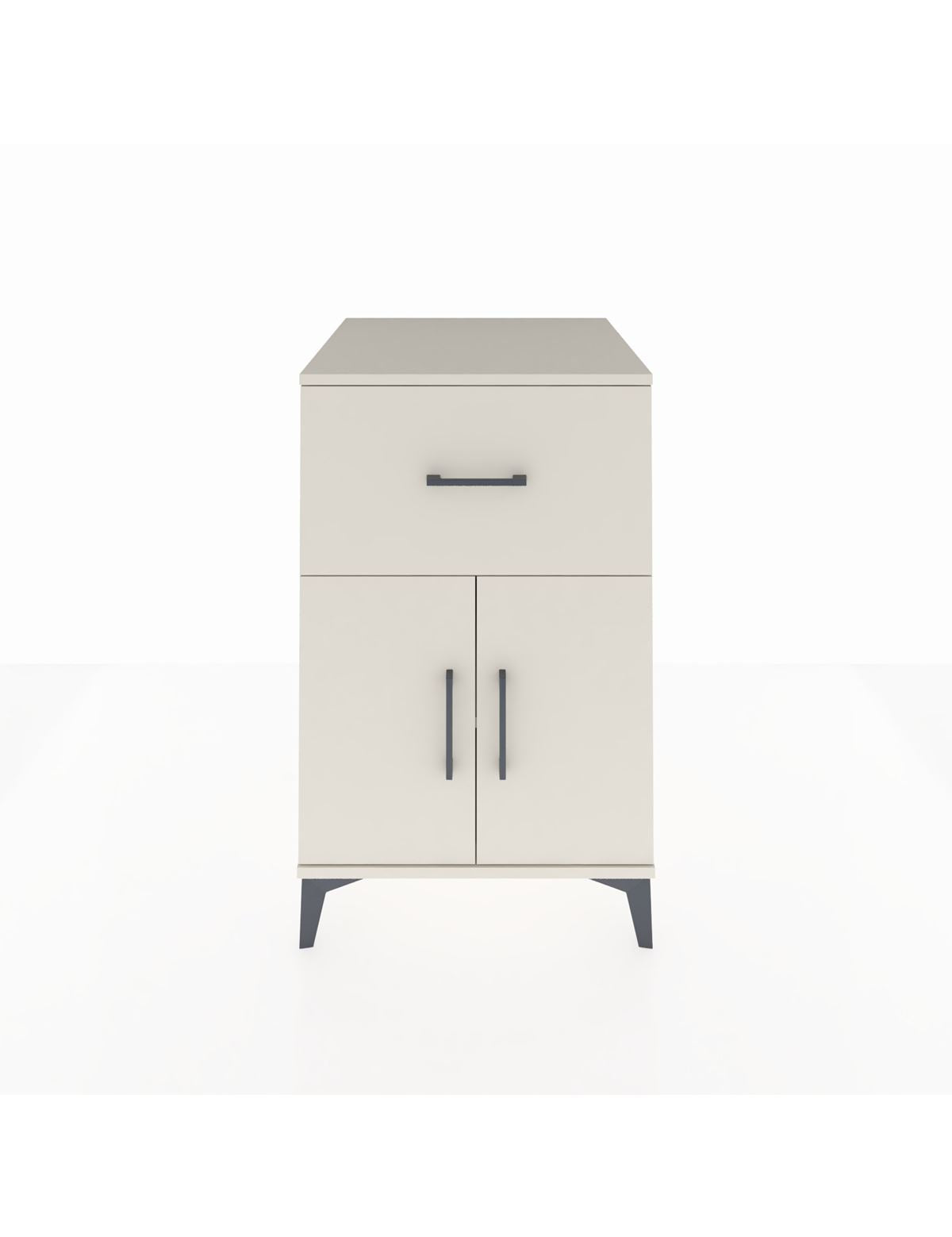 Kronos Komodin Tek Raflı Tek Çekmeceli 2 Kapaklı 60x59x96 Aytaşı-Aytaşı