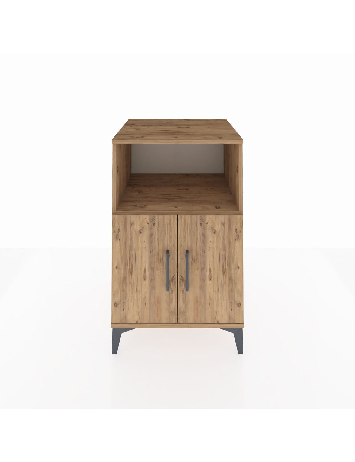 Kronos Komodin 2 Raflı 2 Kapaklı 60x59x96 Çam-Çam