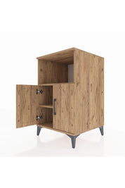 Kronos Komodin 2 Raflı 2 Kapaklı 60x59x96 Çam-Çam