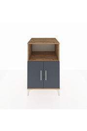 Kronos Komodin 2 Raflı 2 Kapaklı 60x59x96 Çam-Antrasit