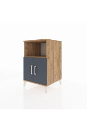 Kronos Komodin 2 Raflı 2 Kapaklı 60x59x96 Çam-Antrasit