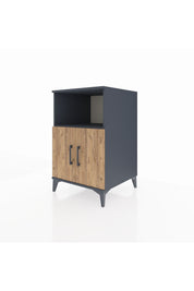 Kronos Komodin 2 Raflı 2 Kapaklı 60x59x96 Antrasit-Çam