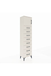 Arges Dolap Tek Raflı 8 Çekmeceli Tek Kapaklı 44x30x182 Aytaşı-Aytaşı