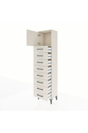 Arges Dolap Tek Raflı 8 Çekmeceli Tek Kapaklı 44x30x182 Aytaşı-Aytaşı