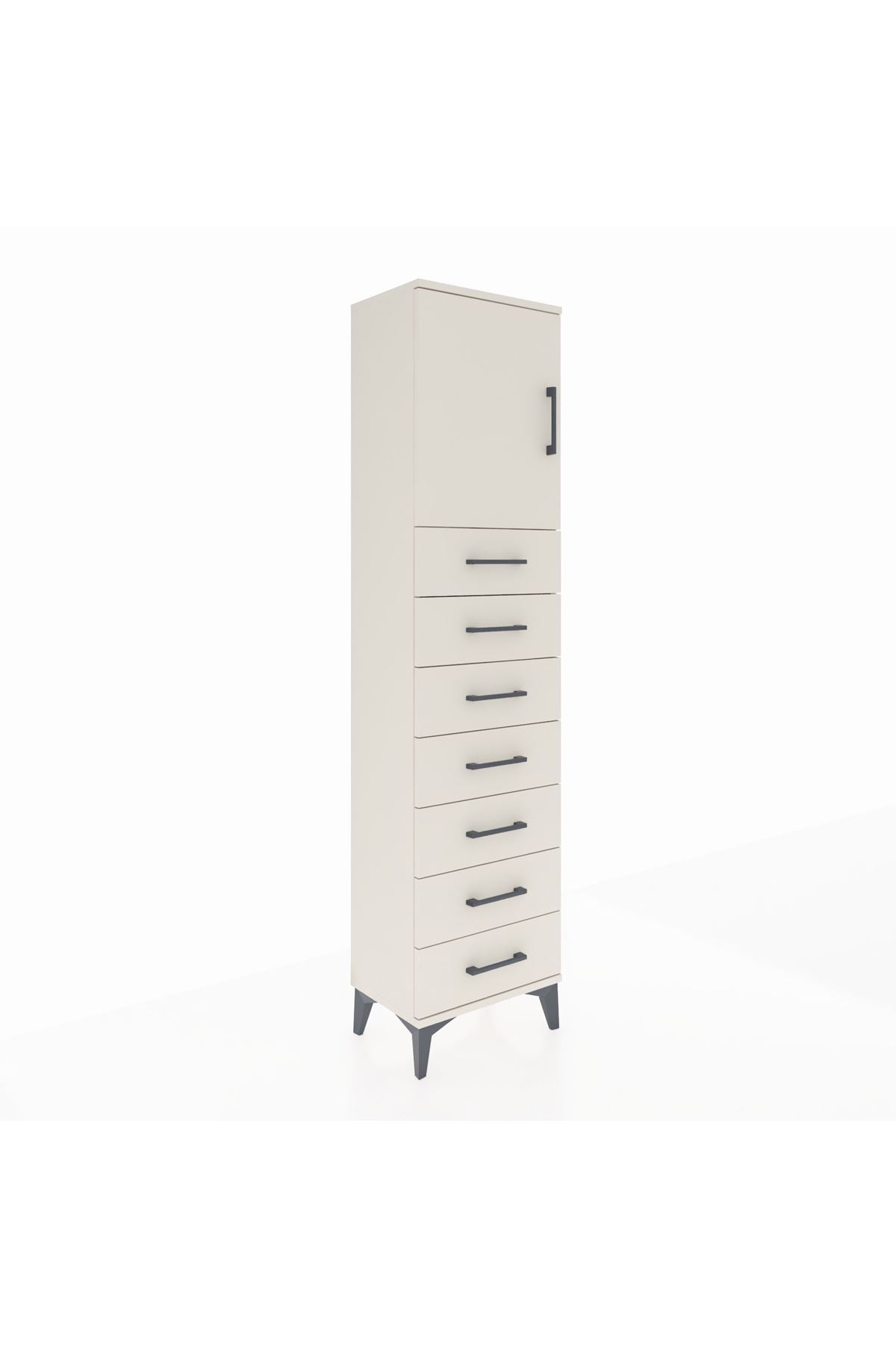 Arges Dolap 2 Raflı 7 Çekmeceli Tek Kapaklı 44x30x182 Aytaşı-Aytaşı